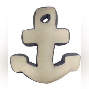 Anchor Decorative Blue and White Nautical Pillow